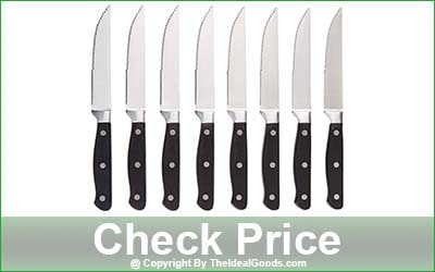 Amazon Basics Premium 8-Piece Micro Serrated Steak Knife Set
