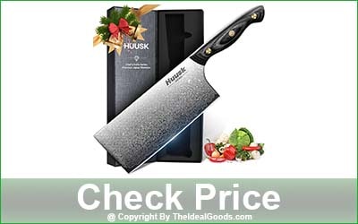 HUUSK 7-inch Damascus Cleaver Knife