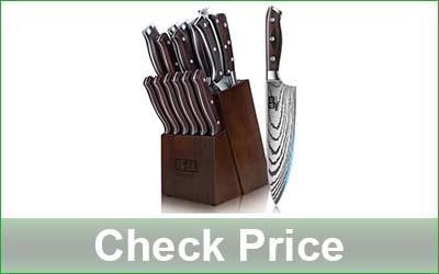 SHAN ZU 15-Piece Kitchen Knife Set with Block - SZCST-2023-001