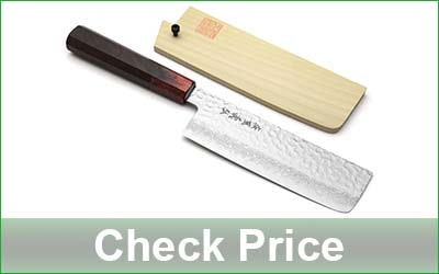 YOSHIHIRO 6.5-Inch Damascus Nakiri Knife