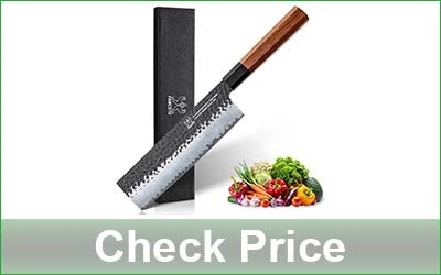 FAMCÜTE 7-Inch Japanese Nakiri Knife