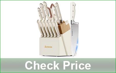ASTERCOOK 14-Piece Dishwasher Safe Kitchen Knife Set with Block