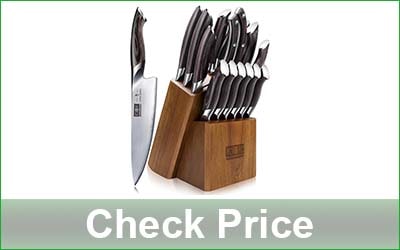 HOSHANHO 16-Piece Kitchen Knife Set with Block