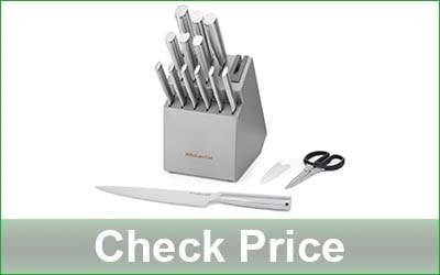KITCHENAID Gourmet 15-Piece Dishwasher Safe Knife Set with Block