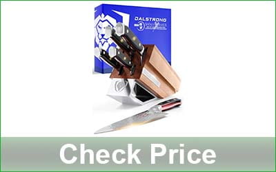 DALSTRONG Shogun Series 5-Piece Damascus Kitchen Knife Set with Block