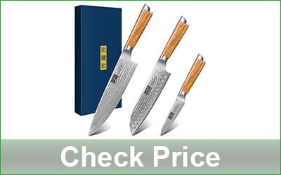 HOSHANHO 3-Piece Damascus Kitchen Knife Set