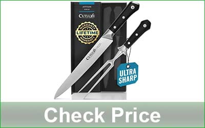 CUTLUXE Carving Knife Set For Brisket, Turkey, Roast, Ribs