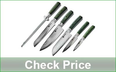 HexClad 6-Piece High End Damascus Kitchen Knife Set
