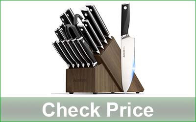 ASTERCOOK 17-Piece Kitchen Knife Set with Block