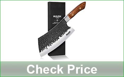 HUUSK 7-Inch Japanese Meat Cleaver Knife
