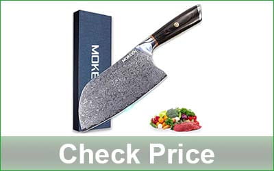 MOKEEN 7-Inch Damascus Cleaver Knife