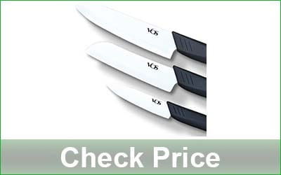 VOS 3-Piece Ceramic Knife Set - Black Handle