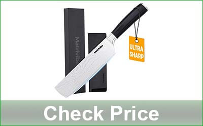 MATRLVIBE 7-Inch Damascus Finish Nakiri Knife