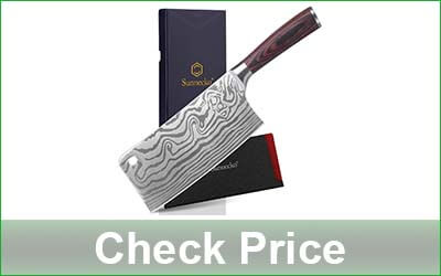 SUNNECKO 7-Inch Chinese Meat Cleaver Knife