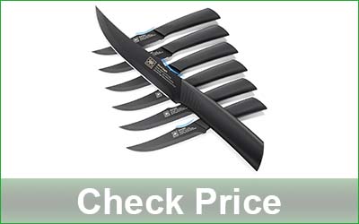 CUOCREATE 6-Piece Dishwasher Safe Non-Serrated Steak Knife Set
