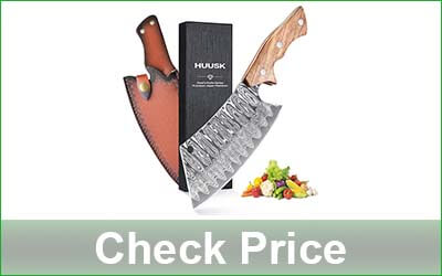 HUUSK 7.1-Inch Meat Cleaver Knife