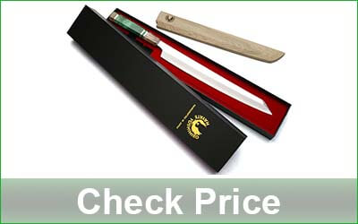 YOSHIHIRO Gintsuru Ginsan 11.8-Inch Yanagi Kiritsuke Japanese Sushi Knife